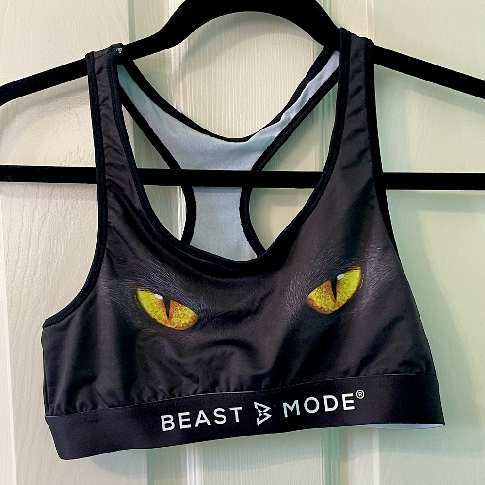 PSD Beast Mode Sports bra - Black Cat Eyes - Large - never worn